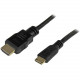 Startech.Com 6 ft High Speed HDMI&reg; Cable with Ethernet- HDMI to HDMI Mini- M/M - 6ft - 1 x Male HDMI - 1 x Male Mini HDMI - Black - RoHS Compliance HDMIACMM6