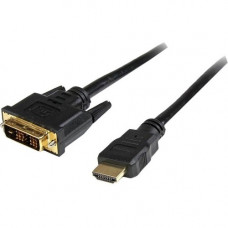 Startech.Com 10 ft HDMI&reg; to DVI-D Cable - M/M - HDMI - 10 ft - 1 x Male HDMI - 1 x DVI-D Male Video - Black - RoHS Compliance HDMIDVIMM10