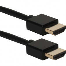 Qvs 3ft High Speed HDMI UltraHD 4K with Ethernet Thin Flexible Cable - 3 ft HDMI A/V Cable for Blu-ray Player, HDTV, TV, Set-top Box, DVD, Switch, Splitter - First End: 1 x HDMI Male Digital Audio/Video - Second End: 1 x HDMI Male Digital Audio/Video - Su