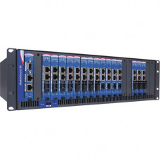 B&B Electronics Mfg. Co INTELLIGENT MODULAR 20-SLOT MEDIA CONVERTER CHASSIS, 2 DC POWER IMC-719-2DC