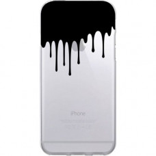 CENTON OTM Iconic Prints Clear Phone Case, Black Drip - For iPhone 6 Plus, iPhone 6S Plus - Black Drip - Clear IP6PV1CLR-ICN-02