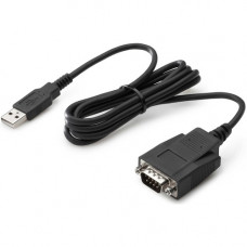 HP USB to Serial Port Adapter - 3.94 ft Serial/USB Data Transfer Cable for PC, Desktop Computer - First End: 1 x Type A Male USB - Second End: 1 x DB-9 Female Serial - Black J7B60AA