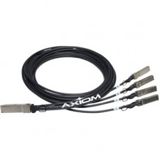Axiom QSFP+ to 4 SFP+ Passive Twinax Cable 1m - 3.28 ft Twinaxial Network Cable for Network Device - First End: 1 x QSFP+ Network - Second End: 4 x SFP+ Network JG329A-AX