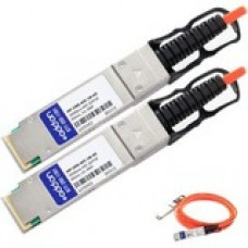 AddOn Fiber Optic Network Cable - 16.40 ft Fiber Optic Network Cable for Network Device - First End: 1 x QSFP28 Male Network - Second End: 1 x QSFP28 Male Network - 100 Gbit/s - Orange - 1 - TAA Compliant - TAA Compliance JNP-100G-AOC-5M-AO