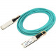 Axiom Fiber Optic Network Cable - 16.40 ft Fiber Optic Network Cable for Router, Switch, Network Device - First End: 1 x QSFP28 Network - Second End: 1 x QSFP28 Network - 12.50 GB/s - Aqua JNP-QSFP28-AOC-5M-AX