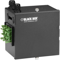 Black Box JPM39 Series DIN Rail Mini Fiber Enclosure - 5.3" Width x 5.5" Depth x 3.9" Height - 1 - Black JPM397A