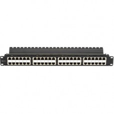 Black Box SpaceGAIN CAT6 High-Density Feed-Through Patch Panel, Shielded, 48-Port, 1U - 48 x RJ-45 - 48 Port(s) - 48 x RJ-45 - 48 x RJ-11 - 1U High - 19" Wide - Rack-mountable - TAA Compliance JPM816A-HD