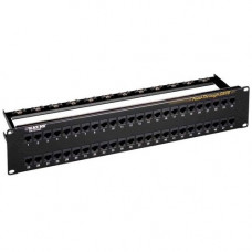 Black Box CAT6 Feed-Through Patch Panel - Unshielded, 48-Port - 48 Port(s) - 48 x RJ-45 - 2U High - 19" Wide - Rack-mountable - TAA Compliance JPM820A