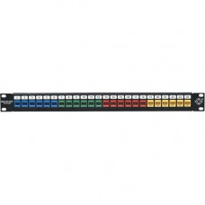 Black Box GigaStation2 High-Density Multimedia Patch Panel, 24-Port, 1U - 24 Port(s) - 24 x RJ-45 - 1U High - Rack-mountable - TAA Compliance JPMT1024A