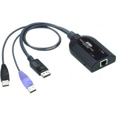 ATEN Server Interface Module - 1.64 ft Server Interface Module for Computer, Audio/Video Device, Keyboard/Mouse, KVM Switch, Card Reader, PC - First End: 1 x RJ-45 Female Network - Second End: 2 x Type A Male USB, Second End: 1 x DisplayPort Male Digital 