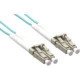 Axiom Fiber Optic Duplex Network Cable - 1.64 ft Fiber Optic Network Cable for Network Device - First End: 2 x LC Male Network - Second End: 2 x LC Male Network - 1.25 GB/s - 50/125 &micro;m - Aqua LCLC10GA-05M-AX