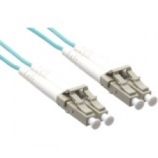 Axiom Fiber Optic Duplex Network Cable - Fiber Optic for Network Device - 1.25 GB/s - 328.08 ft - 2 x LC Male Network - 2 x LC Male Network - 50/125 &micro;m - Aqua LCLC10GA100M-AX