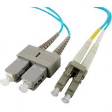 Axiom LC/SC Multimode Duplex OM4 50/125 Fiber Optic Cable 1m - Fiber Optic for Network Device - 3.28 ft - 2 x LC Male Network - 2 x SC Male Network - Aqua LCSCOM4MD1M-AX