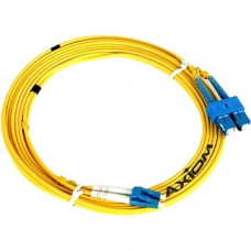 Axiom LC/SC Singlemode Duplex OS2 9/125 Fiber Optic Cable 15m - Fiber Optic for Network Device - 49.21 ft - 2 x LC Male Network - 2 x SC Male Network - Yellow LCSCSD9Y-15M-AX