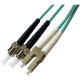 Accortec LC/ST Multimode Duplex OM4 50/125 Cable - 1.64 ft Fiber Optic Network Cable for Network Device - First End: 2 x LC Male Network - Second End: 2 x ST Male Network - 100 Gbit/s - Patch Cable - 50/125 &micro;m - Aqua LCSTOM4MD05M-ACC