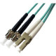 Accortec LC/ST Multimode Duplex OM4 50/125 Cable - 29.53 ft Fiber Optic Network Cable for Network Device - First End: 2 x LC Male Network - Second End: 2 x ST Male Network - 100 Gbit/s - Patch Cable - 50/125 &micro;m - Aqua LCSTOM4MD9M-ACC