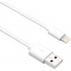 Axiom Lightning/USB Data Transfer Cable - 6 ft Lightning/USB Data Transfer Cable for iPhone, iPad, iPod - Type A Male USB - Lightning Male Proprietary Connector - White LGMUSBAMW06-AX