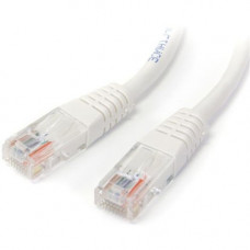 Startech.Com 1 ft White Molded Cat5e UTP Patch Cable - Category 5e - 1 ft - 1 x RJ-45 Male Network - 1 x RJ-45 Male Network - White - RoHS Compliance M45PATCH1WH