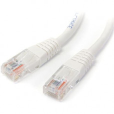 Startech.Com 25 ft White Molded Cat5e UTP Patch Cable - Category 5e - 25 ft - 1 x RJ-45 Male - 1 x RJ-45 Male - White - RoHS Compliance M45PATCH25WH