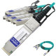 AddOn Fiber Optic Network Cable - 22.97 ft Fiber Optic Network Cable for Network Device - First End: 1 x QSFP+ Male Network - Second End: 4 x SFP+ Male Network - 40 Gbit/s - 1 Pack - TAA Compliant - TAA Compliance MC2609125-007-AOC-AO