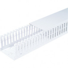 Panduit Cable Guide Wiring Duct - White - 2 Pack - Polyvinyl Chloride (PVC) - TAA Compliance MC50X100WH2