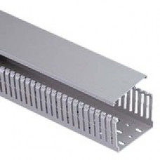 PANDUIT 6.56ft Panduct Type MC - Metric Narrow Slot Wiring Duct - Gray - 2 Pack - TAA Compliance MC50X75IG2