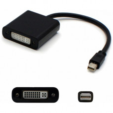 AddOn 8in Mini-DisplayPort Male to DVI-I Female Black Adapter Cable - 100% compatible and guaranteed to work - TAA Compliance MDP2DVIB