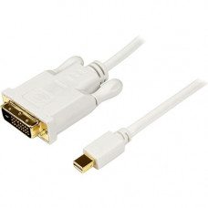 Startech.Com 10 ft Mini DisplayPort to DVI Adapter Converter Cable - Mini DP to DVI 1920x1200 - White - 10 ft DVI/Mini DisplayPort Video Cable for Video Device, Notebook, Ultrabook, Monitor, MacBook - First End: 1 x Mini DisplayPort Male Digital Audio/Vid