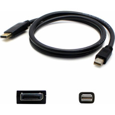 AddOn 6ft Mini-DisplayPort Male to DisplayPort Male Black Adapter Cable - 100% compatible and guaranteed to work - TAA Compliance MINIDP2DPMM6