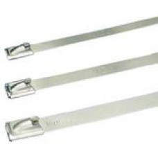 PANDUIT Enhanced Pan-Steel MLT Series Self-Locking Stainless Steel Cable Tie - 50 Pack - 450 lb Loop Tensile - TAA Compliance MLT4H-LP316