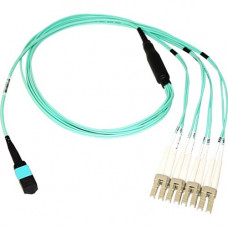 Axiom Fiber Optic Network Cable - 19.69 ft Fiber Optic Network Cable for Network Device - First End: 1 x MTP/MPO Female Network - Second End: 8 x LC Male Network - 50/125 &micro;m - Aqua MP8LCOM3R6M-AX