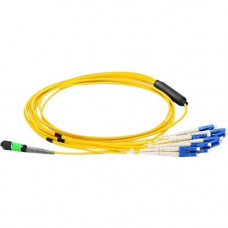 Axiom Fiber Optic Network Cable - 13.12 ft Fiber Optic Network Cable for Network Device - First End: 1 x MTP/MPO Female Network - Second End: 8 x LC Male Network - 9/125 &micro;m - Yellow MP8LCSMR4M-AX