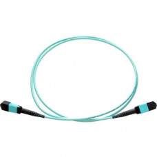 Axiom MPO Female to MPO Female OM3 50/125 Cable - 1.64 ft Fiber Optic Network Cable for Network Device, Backplane - First End: 2 x MTP/MPO Female Network - Second End: 2 x MTP/MPO Female Network - OFNP, Plenum - 50/125 &micro;m - Aqua - 1 Pack MPOFFOM