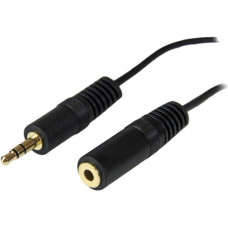 Startech.Com 12 ft PC Speaker Extension Audio Cable - Mini-phone Male - Mini-phone Female - 12ft - Black MU12MF