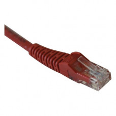 Tripp Lite 5ft Cat5e / Cat5 Snagless Molded Patch Cable RJ45 M/M Red 5&#39;&#39; - 5 ft Category 5e Network Cable for Network Device - First End: 1 x RJ-45 Male Network - Second End: 1 x RJ-45 Male Network - Patch Cable - Red - RoHS, TAA Complianc