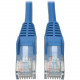 Tripp Lite 2ft Cat5e / Cat5 Snagless Molded Patch Cable RJ45 M/M Blue 2&#39;&#39; - 2 ft Category 5e Network Cable for Network Device - First End: 1 x RJ-45 Male Network - Second End: 1 x RJ-45 Male Network - Patch Cable - Blue - RoHS Compliance N