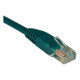 Tripp Lite 1ft Cat5e / Cat5 350MHz Molded Patch Cable RJ45 M/M Green 1&#39;&#39; - Category 5e - 1ft - 1 x RJ-45 Male Network - 1 x RJ-45 Male Network - Green - RoHS Compliance N002-001-GN