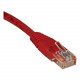 Tripp Lite 1ft Cat5e / Cat5 350MHz Molded Patch Cable RJ45 M/M Red 1&#39;&#39; - Category 5e - 1ft - 1 x RJ-45 Male Network - 1 x RJ-45 Male Network - Red - RoHS, TAA Compliance N002-001-RD