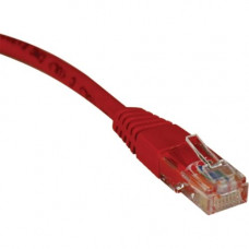 Tripp Lite 3ft Cat5e / Cat5 350MHz Molded Patch Cable RJ45 M/M Red 3&#39;&#39; - 3ft - 1 x RJ-45 Male - 1 x RJ-45 Male - Red - TAA Compliance N002-003-RD