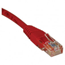 Tripp Lite 6ft Cat5e / Cat5 350MHz Molded Patch Cable RJ45 M/M Red 6&#39;&#39; - Category 5e - 6ft - 1 x RJ-45 Male Network - 1 x RJ-45 Male Network - Red - RoHS Compliance N002-006-RD