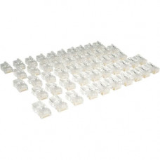 Tripp Lite Cat5e Cat5 RJ45 Modular In-Line Connectors Standard 50 Pack TAA - RJ-45 - TAA Compliance N031-050