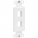 Tripp Lite Center Plate Insert, Decora Style - Vertical, 2 Ports - 2 x Total Number of Socket(s) - White - Acrylonitrile Butadiene Styrene (ABS) - TAA Compliance N042D-002V-WH