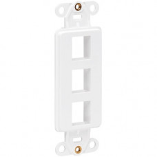 Tripp Lite Center Plate Insert, Decora Style - Vertical, 3 Ports - 3 x Total Number of Socket(s) - White - Acrylonitrile Butadiene Styrene (ABS) - TAA Compliance N042D-003V-WH