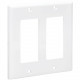 Tripp Lite Double-Gang Faceplate, Decora Style - Vertical, White - 2-gang - White - Acrylonitrile Butadiene Styrene (ABS) - TAA Compliance N042D-200-WH