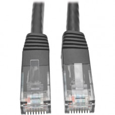 Tripp Lite Cat6 Gigabit Molded Patch Cable (RJ45 M/M), Black, 10 ft - 10 ft Category 6 Network Cable for Network Device, Router, Modem, Blu-ray Player, Printer, Computer - First End: 1 x RJ-45 Male Network - Second End: 1 x RJ-45 Male Network - 128 MB/s -