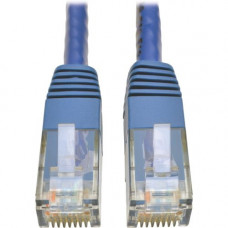Tripp Lite Cat6 Gigabit Molded Patch Cable RJ45 M/M 550MHz 24 AWG Blue 3&#39;&#39; - Category 6 for Network Device, Router, Modem, Blu-ray Player, Printer, Computer - 128 MB/s - Patch Cable - 3 ft - 1 x RJ-45 Male Network - 1 x RJ-45 Male Network 