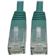 Tripp Lite Cat6 Cat5e Gigabit Molded Patch Cable RJ45 M/M 550MHz Green 12ft - RJ-45 for Computer, Printer, Gaming Console, Blu-ray Player, Photocopier, Router, Modem - 128 MB/s - Patch Cable - 12 ft - 1 x RJ-45 Male Network - 1 x RJ-45 Male Network - Gold