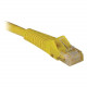 Tripp Lite 50ft Cat6 Gigabit Snagless Molded Patch Cable RJ45 M/M Yellow 50&#39;&#39; - 50 ft Category 6 Network Cable for Network Device - First End: 1 x RJ-45 Male Network - Second End: 1 x RJ-45 Male Network - Patch Cable - Yellow - RoHS Compli