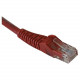 Tripp Lite 2ft Cat6 Gigabit Snagless Molded Patch Cable RJ45 M/M Red 2&#39;&#39; - 2ft - 1 x RJ-45 Male - 1 x RJ-45 Male - Red - TAA Compliance N201-002-RD