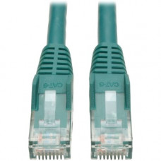 Tripp Lite 15ft Cat6 Gigabit Snagless Molded Patch Cable RJ45 M/M Green 15&#39;&#39; - 15 ft Category 6 Network Cable for Network Device - First End: 1 x RJ-45 Male Network - Second End: 1 x RJ-45 Male Network - Patch Cable - Green - RoHS Complian